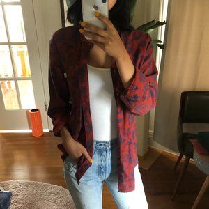 OBEY Red with blue floral design - MOVE OUT SALE